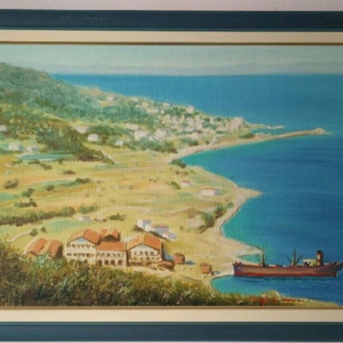 Oil painting on canvas used, 71x51 cm framed