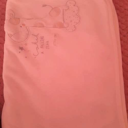Mother Care baby blanket used, spring, white