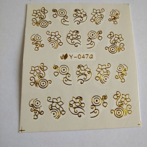 Water Nail Stickers Set 4 pcs Full Nail Y-046a, Y-007a, Y-048, Y-047a new