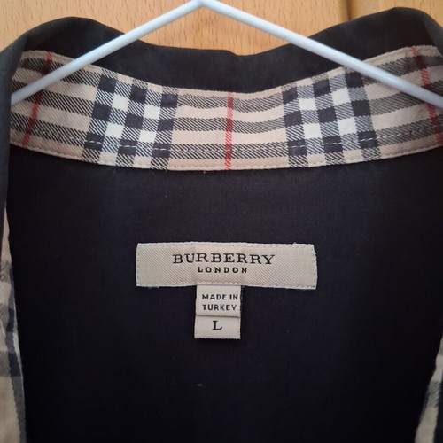 Burberry shirt like new with check details, size L