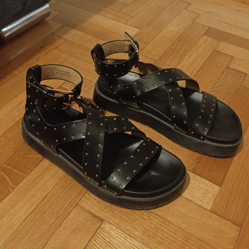 Bershka women's sandals size 38, like new, black