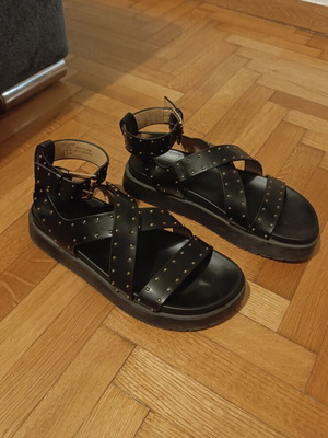 Bershka women's sandals size 38, like new, black