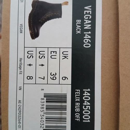 Dr. Martens vegan boots size 39, black