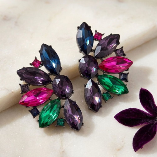 Zara colorful steel earrings new