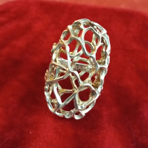 Lalaounis silver ring 925 vintage used, size 54