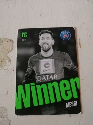 Lionnel Messi Winner Card PSG like new black and white