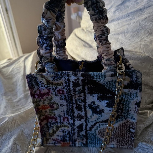 Handmade bag new, colorful with storage pouch
