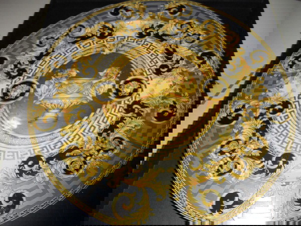 VERSACE prestige gala златно покрита автентична чиния 33см в кутията си