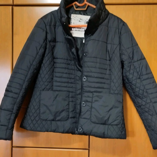 Splendid black XL jacket like new with removable fur collar