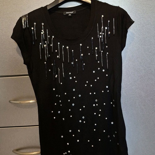 Denny Rose short-sleeve blouse like new, black, size M