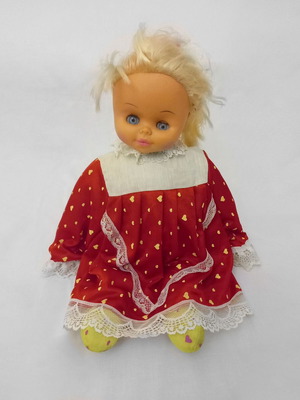1980s Doll 40cm used with red dress