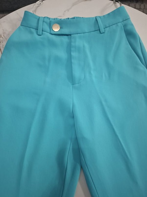 Toi&Moi turquoise high-waisted pants size S like new
