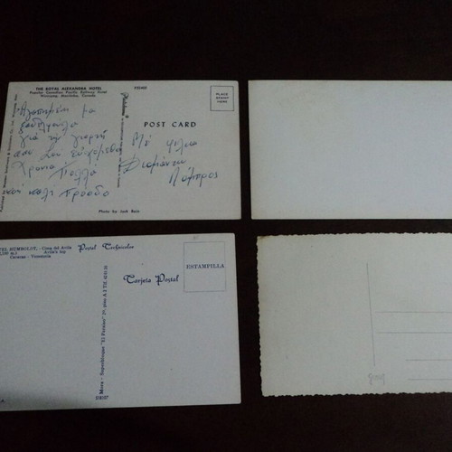 Hotels used postcards 17 from the previous century worldwide