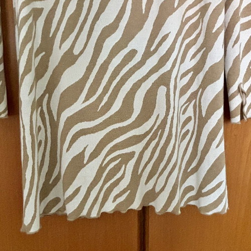 Stradivarius Zebra Print Mini Dress with Stand Collar like new, size L