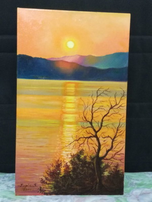 Sunrise painting new, oil on canvas without frame