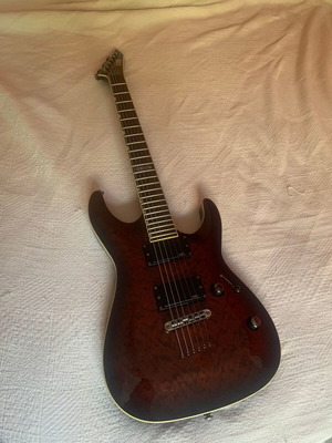 ESP LTD MH-250NT electric guitar, Dark Brown Sunburst