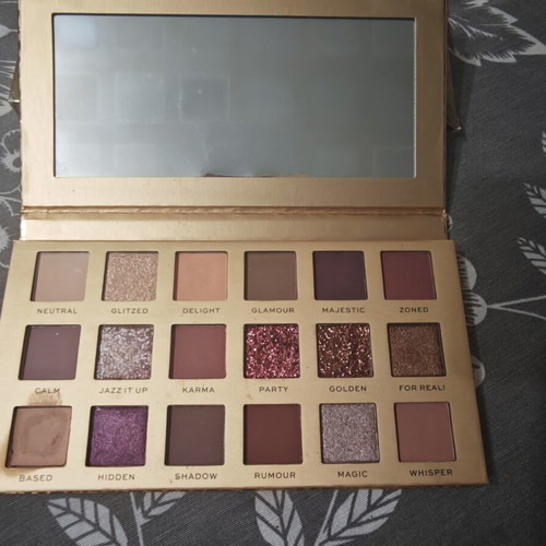 Revolution Pro Eyeshadow Palette used, neutral 18 shades