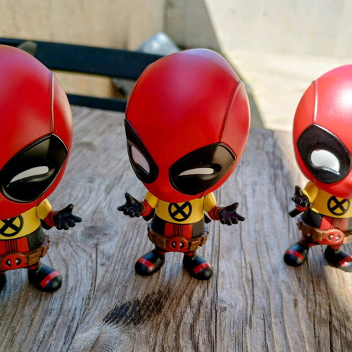 Deadpool Hot Toys Cosbaby Trainee used set of 3 figures