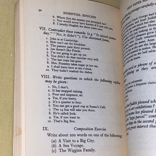 Essential English for foreign Students Book 3 σαν καινούργιο βιβλίο εκμάθησης Αγγλικών 1965