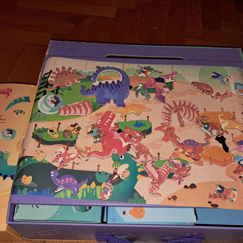 Magnetic puzzles used, set of 3, Space-Aquarium-Dinosaurs MIEREDU