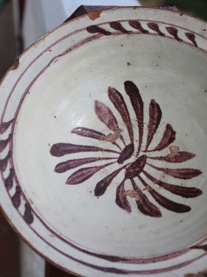 Tsanakkale handmade ceramic plate from Asia Minor