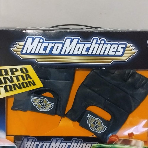 Micro Machines candle new with racing gloves and Motel Mayhem set