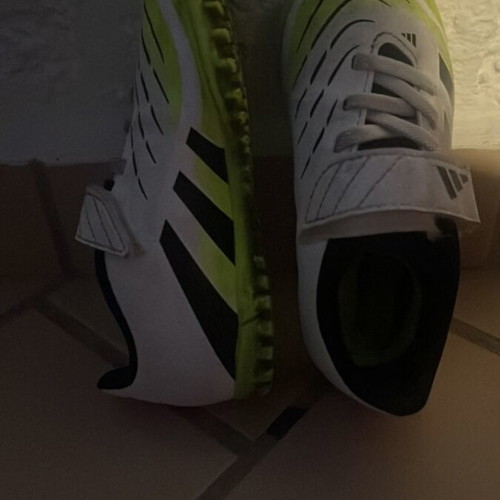 Adidas kids football boots used, size 28, yellow white black