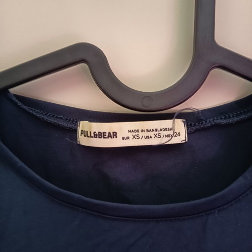 Pull & Bear set of two t-shirts and one bodysuit new, sizes XS and S, black and blue