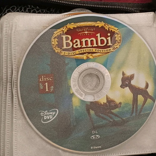 Bambi Disney DVD used, 2 DVDs without case, authentic
