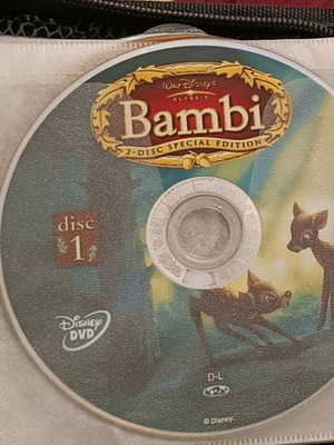 Bambi Disney DVD used, 2 DVDs without case, authentic
