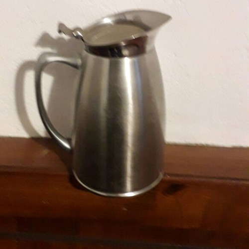 Thermal jug and inox milk jug set used