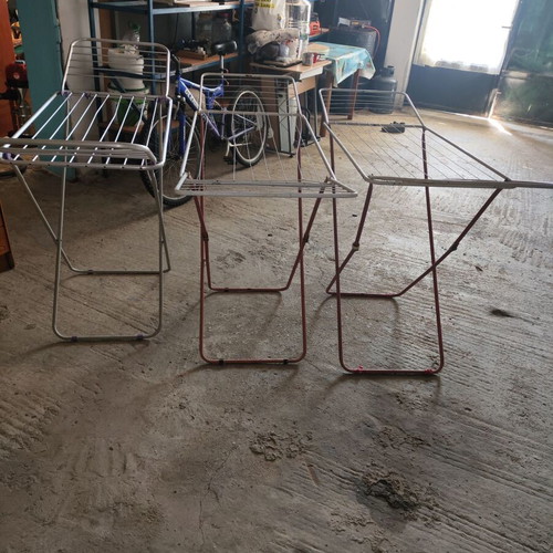 Folding clothes drying racks used, pack of 3 pieces