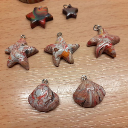 Handmade polymer clay pendants new, miniatures