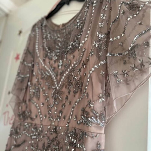 Demetrios evening dress like new, size 5XL 50, beige pink