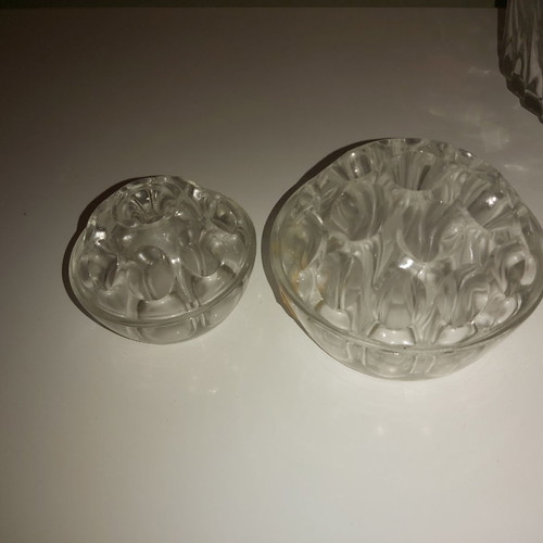 Crystal decorations, 3 pieces, heavy