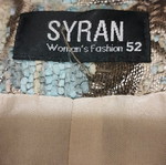 Fabric jacket used with multicolor patterns, wool blend