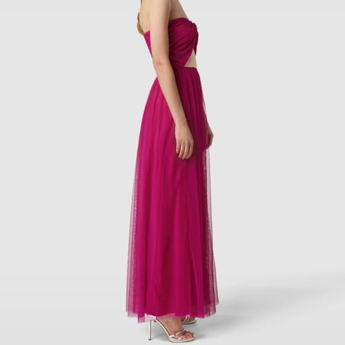 Lace & Beads fuchsia dress like new, size S-M, cut out design