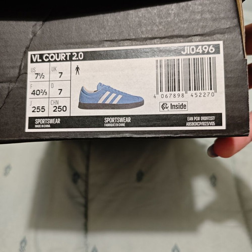 Adidas sneakers with suede upper and OrthoLite® insole, blue white gum