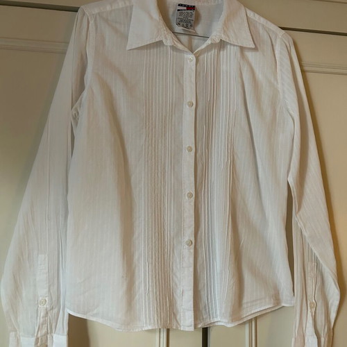 TOMMY HILFIGER, No M, white, long sleeve, used, women's.