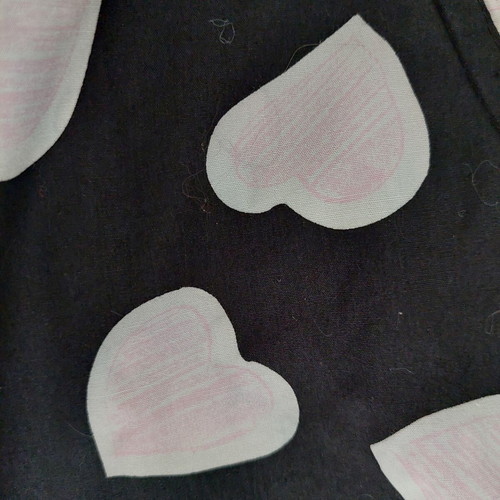 Moschino cotton pajama shorts dark blue with pink hearts, like new, size S