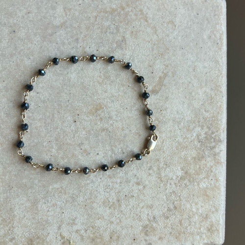 Spirito Rosa bracelet with anthracite beads like new