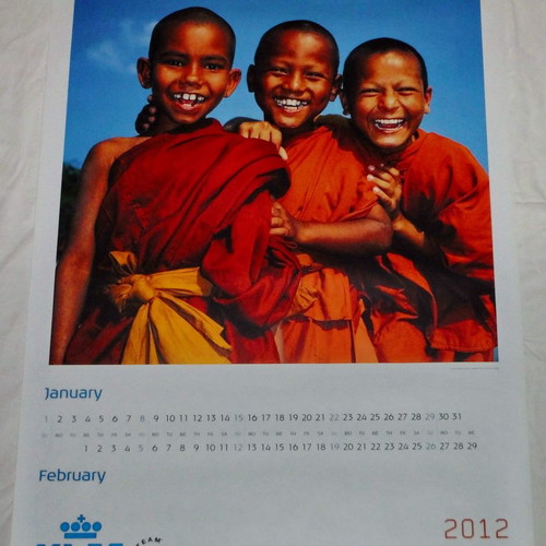 KLM Collectible Wall Calendar 2012 New, Large 1m x 70cm