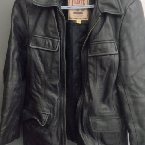 Women's leather jacket like new, size large, black