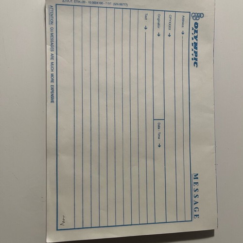 Olympic Airways collectible message booklet like new