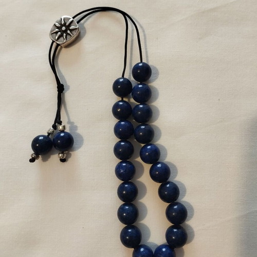 Worry beads with lapis lazuli semiprecious stones new