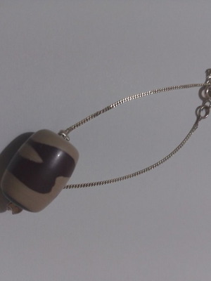 Picture Jasper stone bracelet with 925 silver chain
