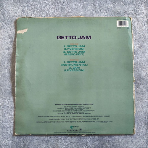 Domino Getto Jam 12'' Vinyl Maxi Single 1993 used, hip hop