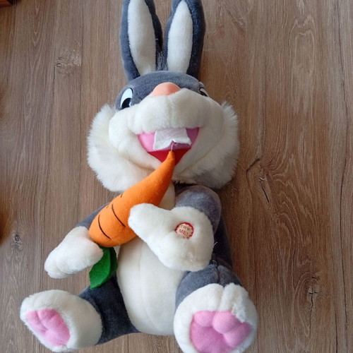 Plush rabbit used with broken mechanism