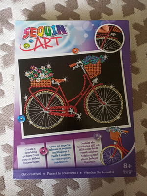 Sequin Art creative set with sequins, bicycle new