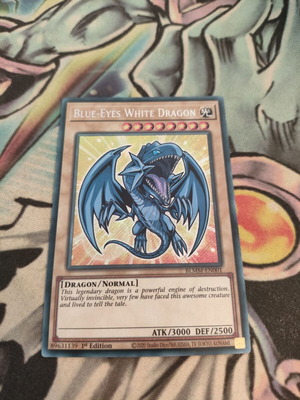 Blue-Eyes White Dragon Yu-Gi-Oh card, Secret Rare, BLMM edition